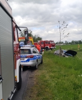 Zderzenie dwóch pojazdów na drodze prowadzącej z Gniezna do Witkowa